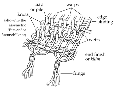 parts of an Oriental Rug